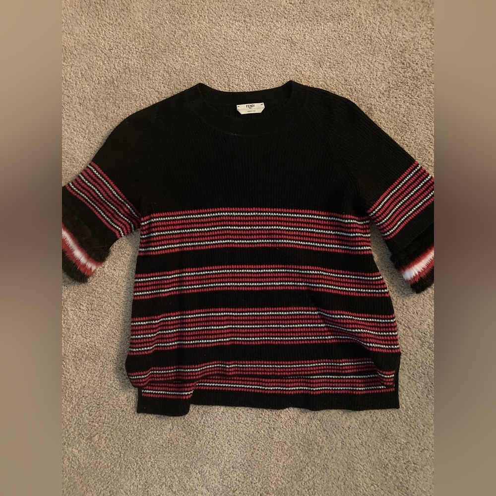 Beautiful mink fur trimmed fendi sweater